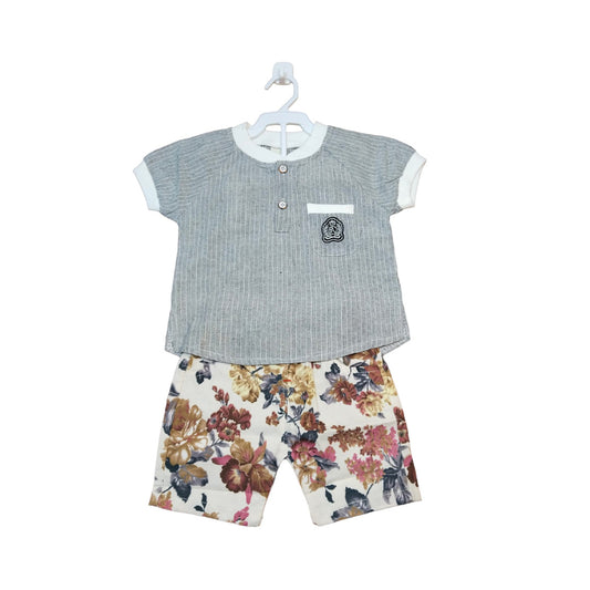 Cute Baby Boy Shorts with Print & Black Duck