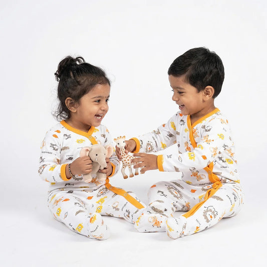Baby Onesie with Animal Pattern | Soft Fleece, Comfortable Fit