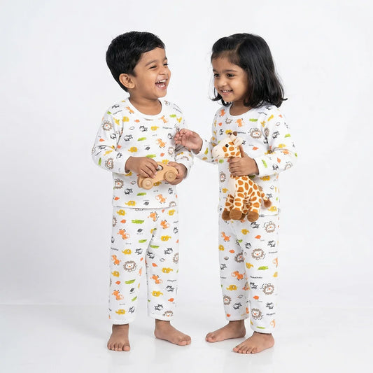 Children's Pajamas with a Fun Fish Pattern