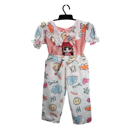 Colorful Baby Girl Romper with Hilarious Print