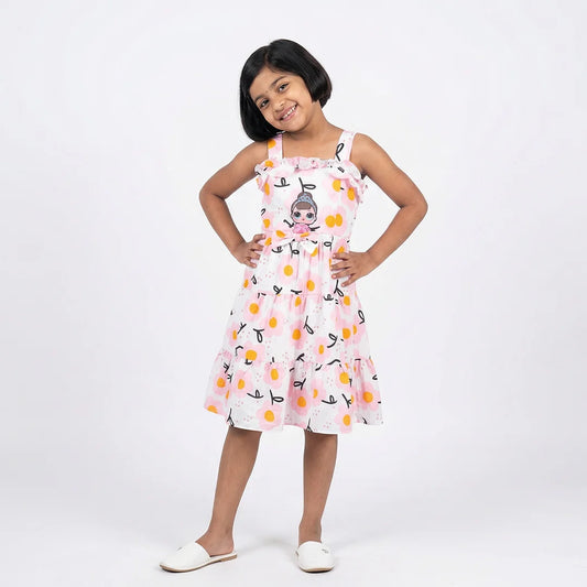 Pink & White Polka Dot Toddler Dress