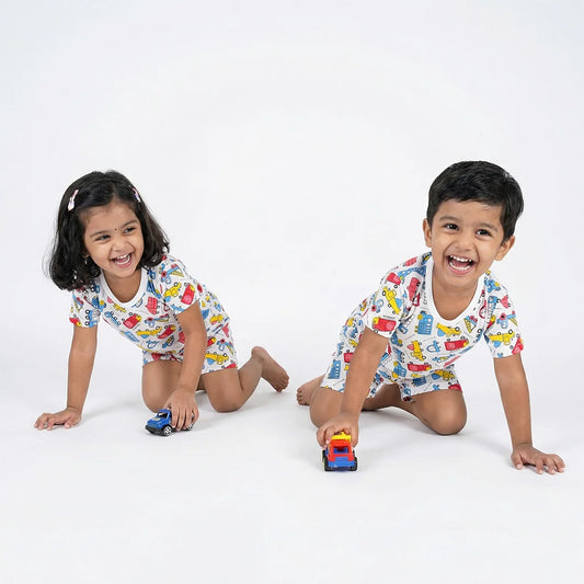 Adorable Fire Truck Baby Onesie - Comfortable & Charming