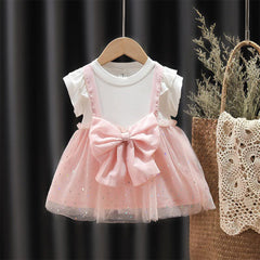 Pink Baby Dress with Bow - Chic, Adorable Girls Formal Wear