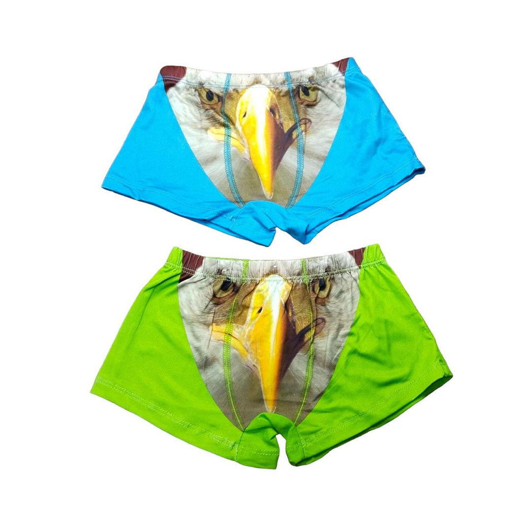 Eagle & Flag Boxer Shorts - Unique Patriotic Design on Fun Patterned Undies.