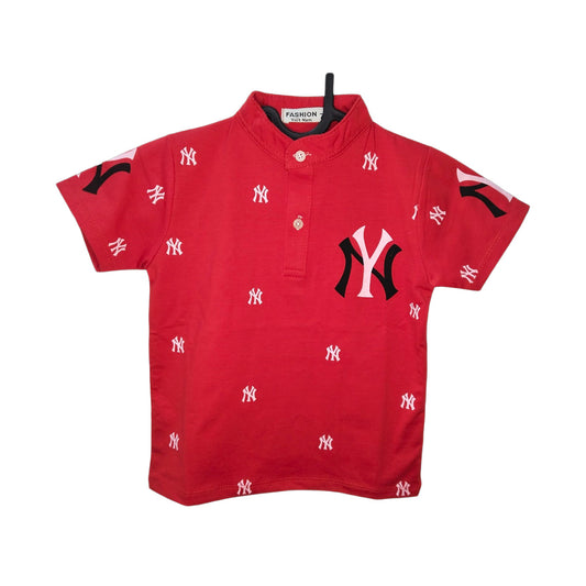 Red New York Yankees Toddler Polo Shirt