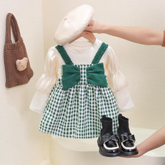 Gender Neutral Checkered Baby Outfit with Bow