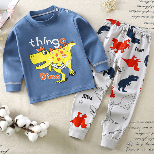Dino Kids Pajamas Set: Unique Dinosaur Tops and Bottoms for Toddlers, Perfect for Bedtime Fun!
