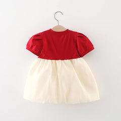Cute Red Cross Dress | Baby Girl's Special Occasion