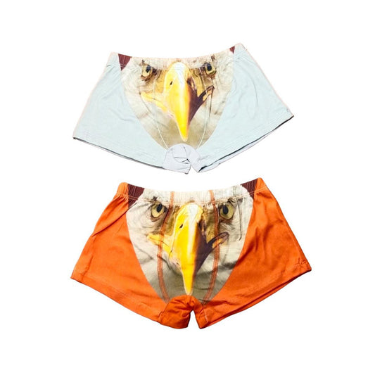Colorful Eagle Print Boxer Shorts Set - Men's Briefs and Boxer Briefs - Funny Boxers with Animal Print
