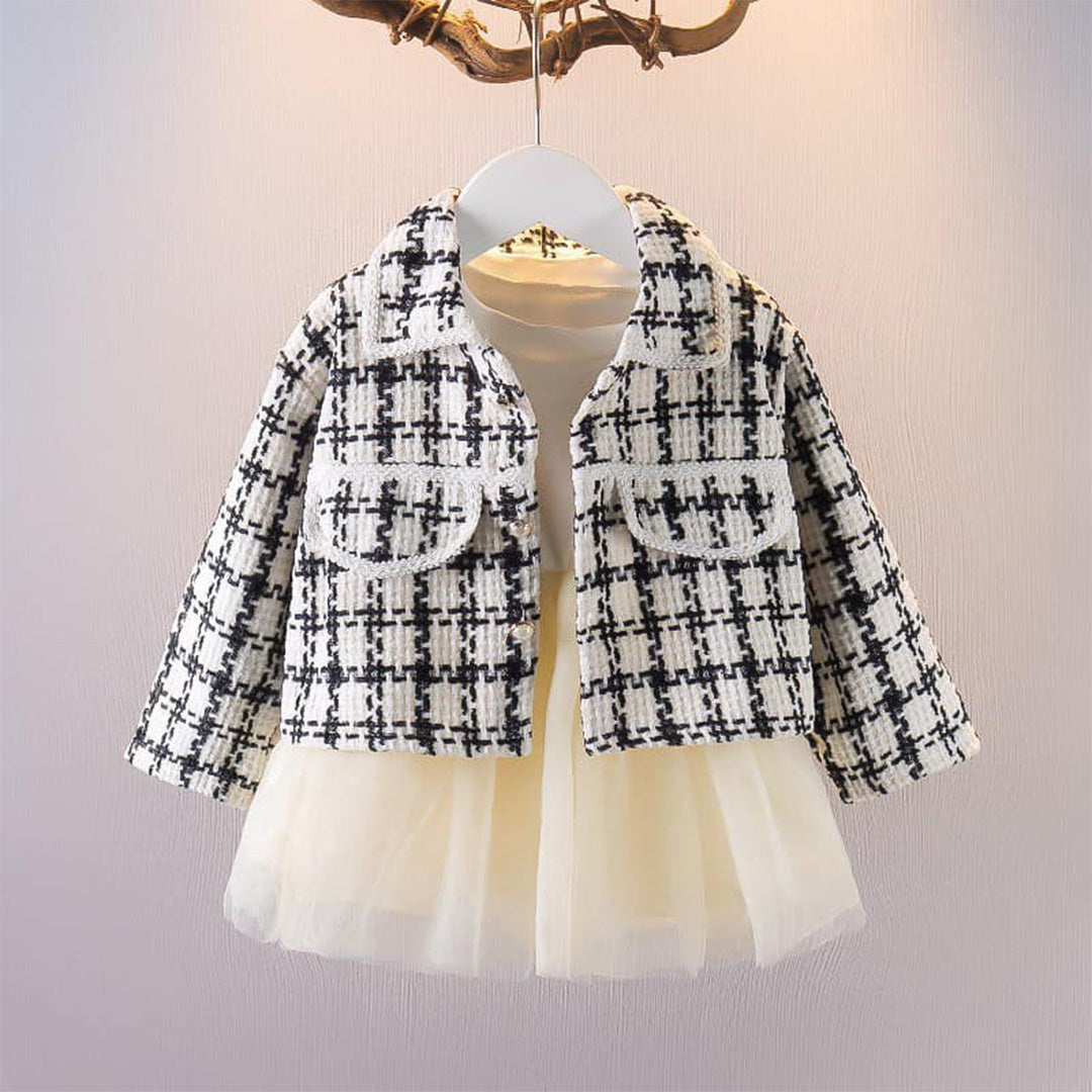 Plaid Jacket-Sized Tweed Coat