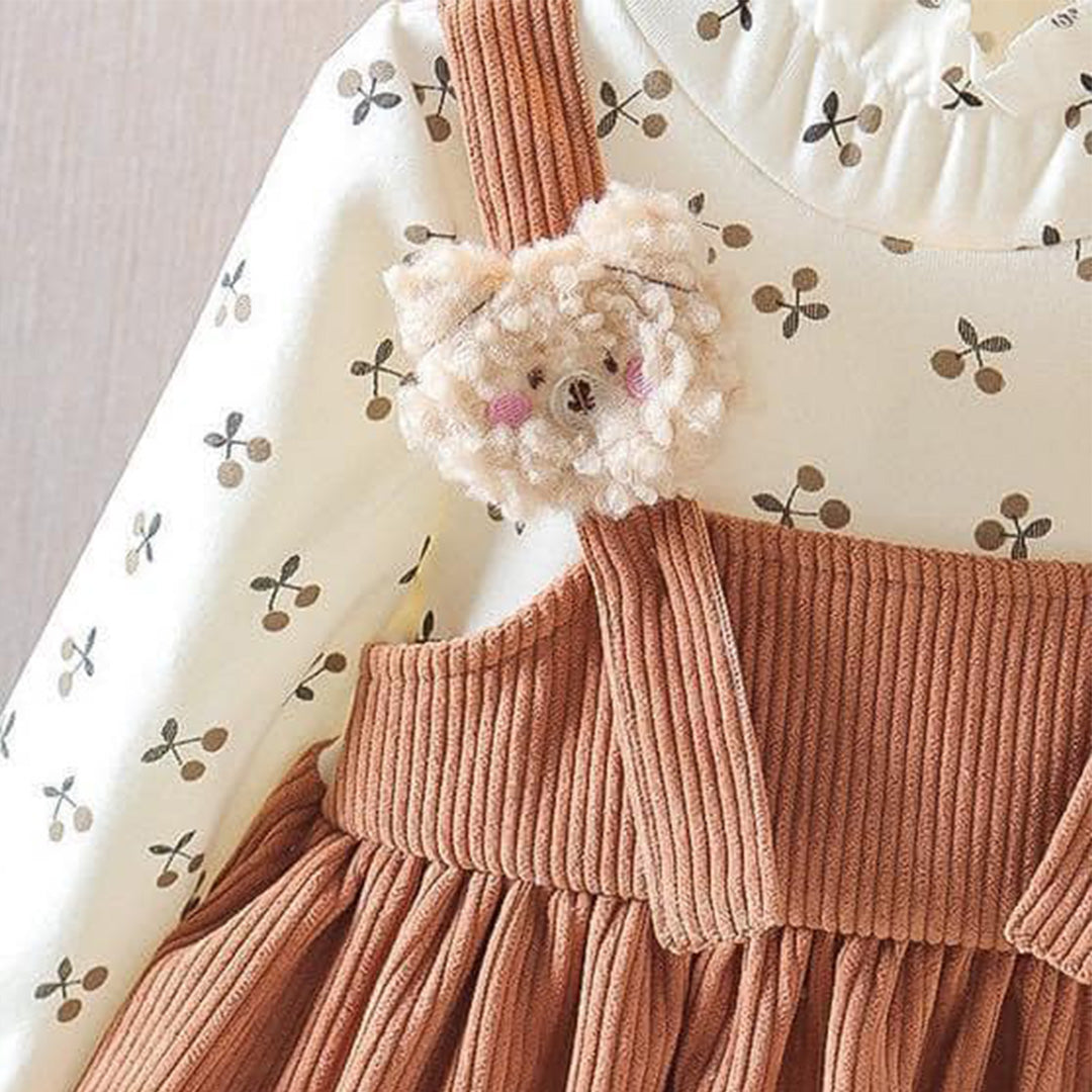 Adorable Baby Girl Dress - Chic Ruffled Design with Floral Embroidery - Perfect for Spring!
