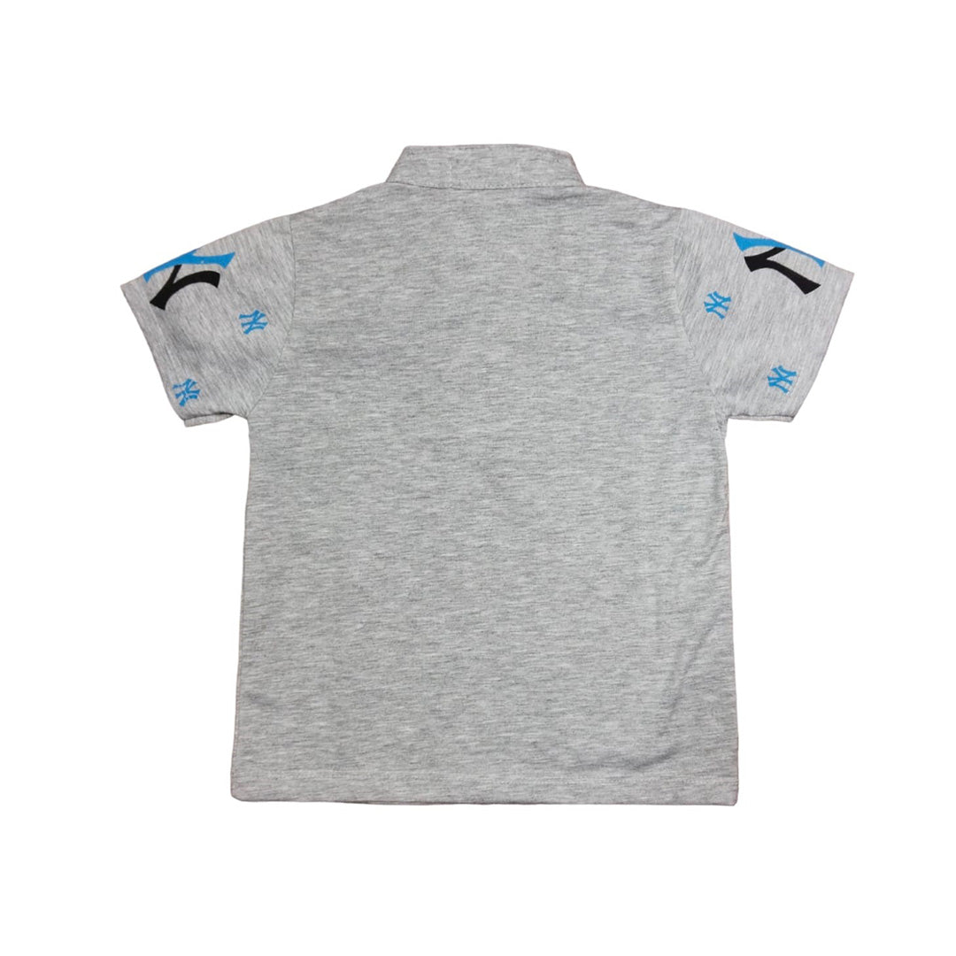 Grey Yankees Polo Shirt for Kids - Officially Licensed