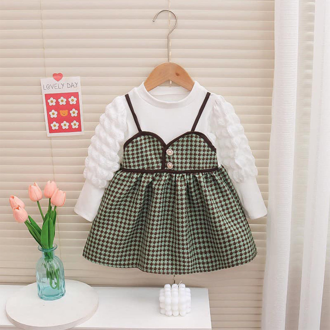 Cute Plaid Baby Dress with Ruffle Trim - Chic Checkered Toddler Fashion