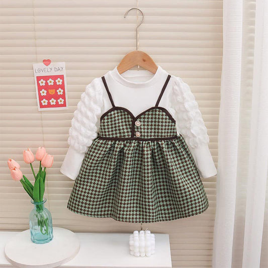 Cute Plaid Baby Dress with Ruffle Trim - Chic Checkered Toddler Fashion