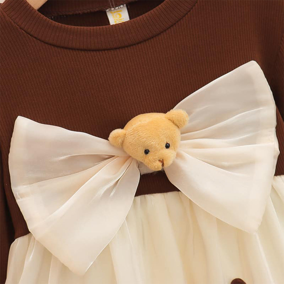 Brown Bow Dress - Adorable Toddler Girls' Formal Wear
