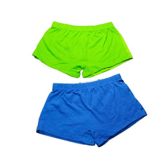 Blue and Green Boys Boxers / Boys Shorts - Colorful Kids Pair