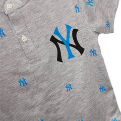 Grey Yankees Polo Shirt for Kids - Officially Licensed