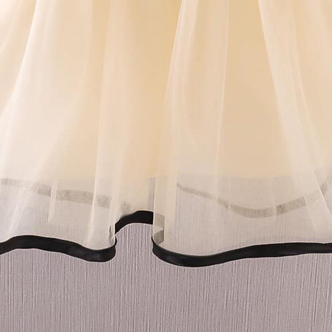 Adorable Black Bow Dress with Ruffle Hem - Baby Girls' Fashionable Outfit