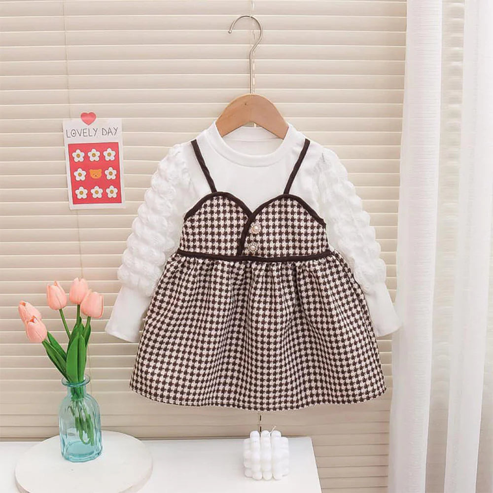 Cute Plaid Baby Dress with Ruffle Trim - Chic Checkered Toddler Fashion