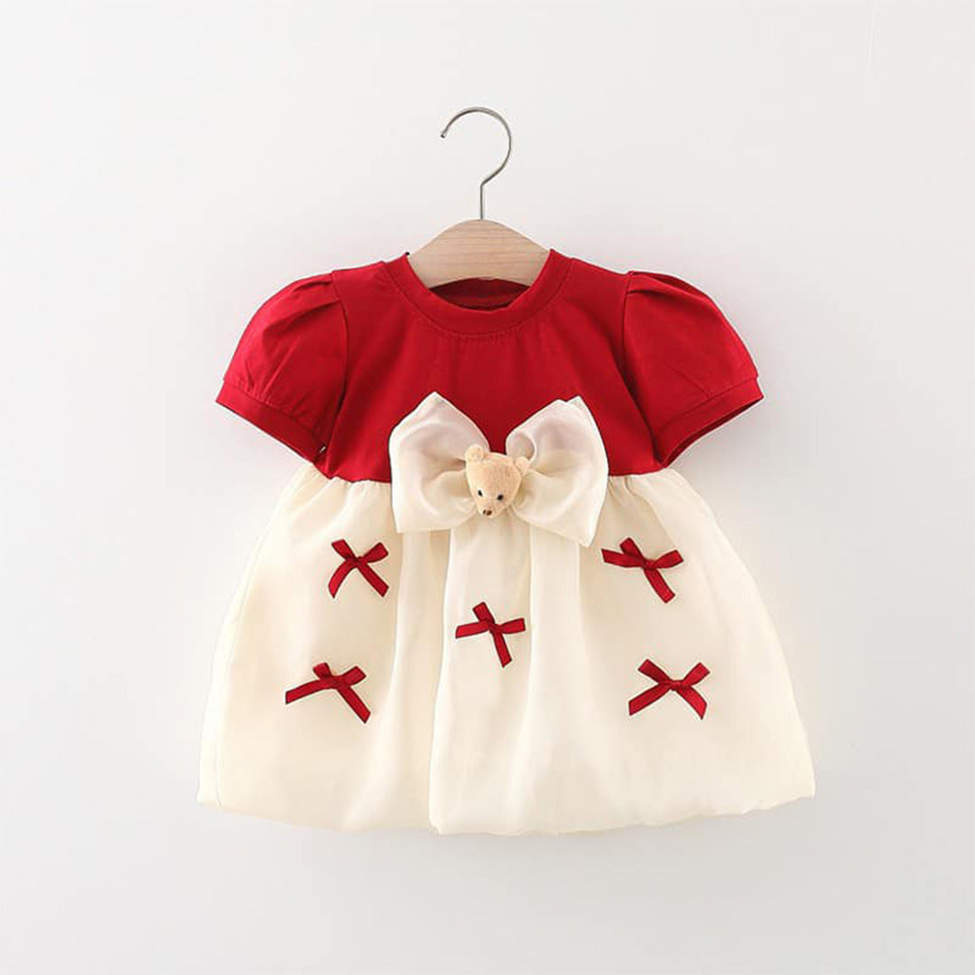 Cute Red Cross Dress | Baby Girl's Special Occasion