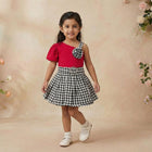 Adorable Girls' Baby Doll Outfit Set - Plaid Jumper & Accessories