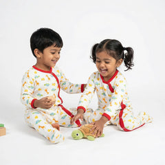 Baby's Sleeping Onesie with Pajamas and Dino Pattern