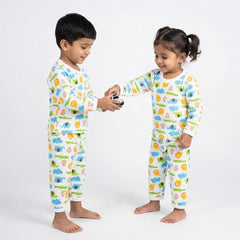 Children's Pajamas with Cartoon Pattern