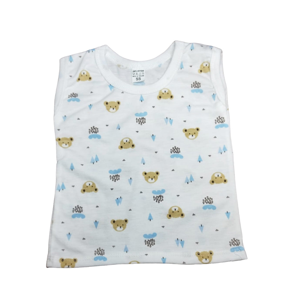 Adorable Baby Onesie with Bear and Paw Prints