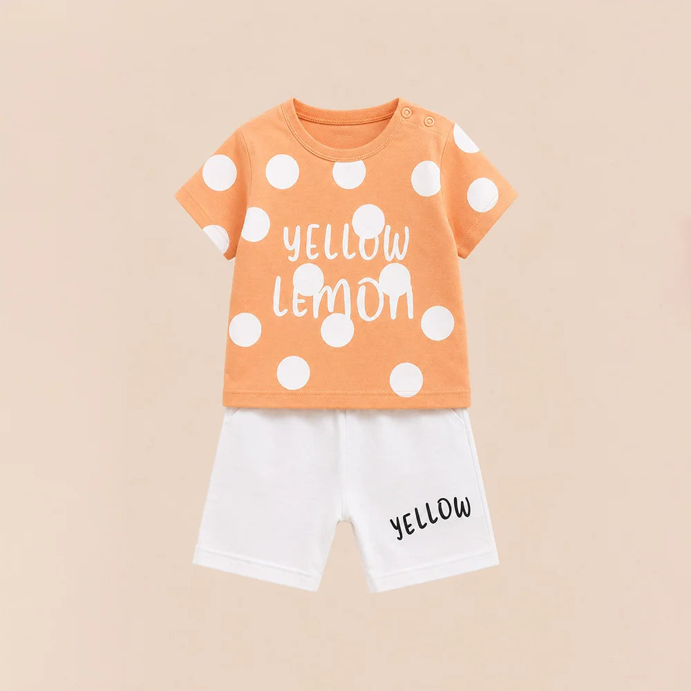 T-Shirt with Roar Shark Cartoon Design, Kids Short Sleeve Tee