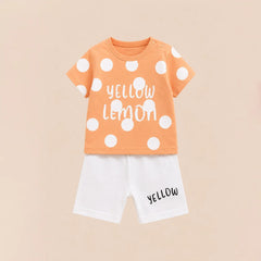 T-Shirt with Roar Shark Cartoon Design, Kids Short Sleeve Tee