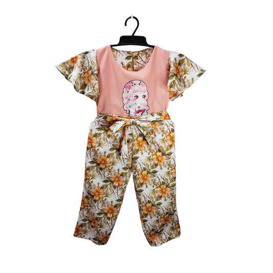 Floral Jumpsuit with Playful Pattern | Comfortable Children's Clothing.