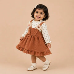 Adorable Baby Girl Dress - Chic Ruffled Design with Floral Embroidery - Perfect for Spring!