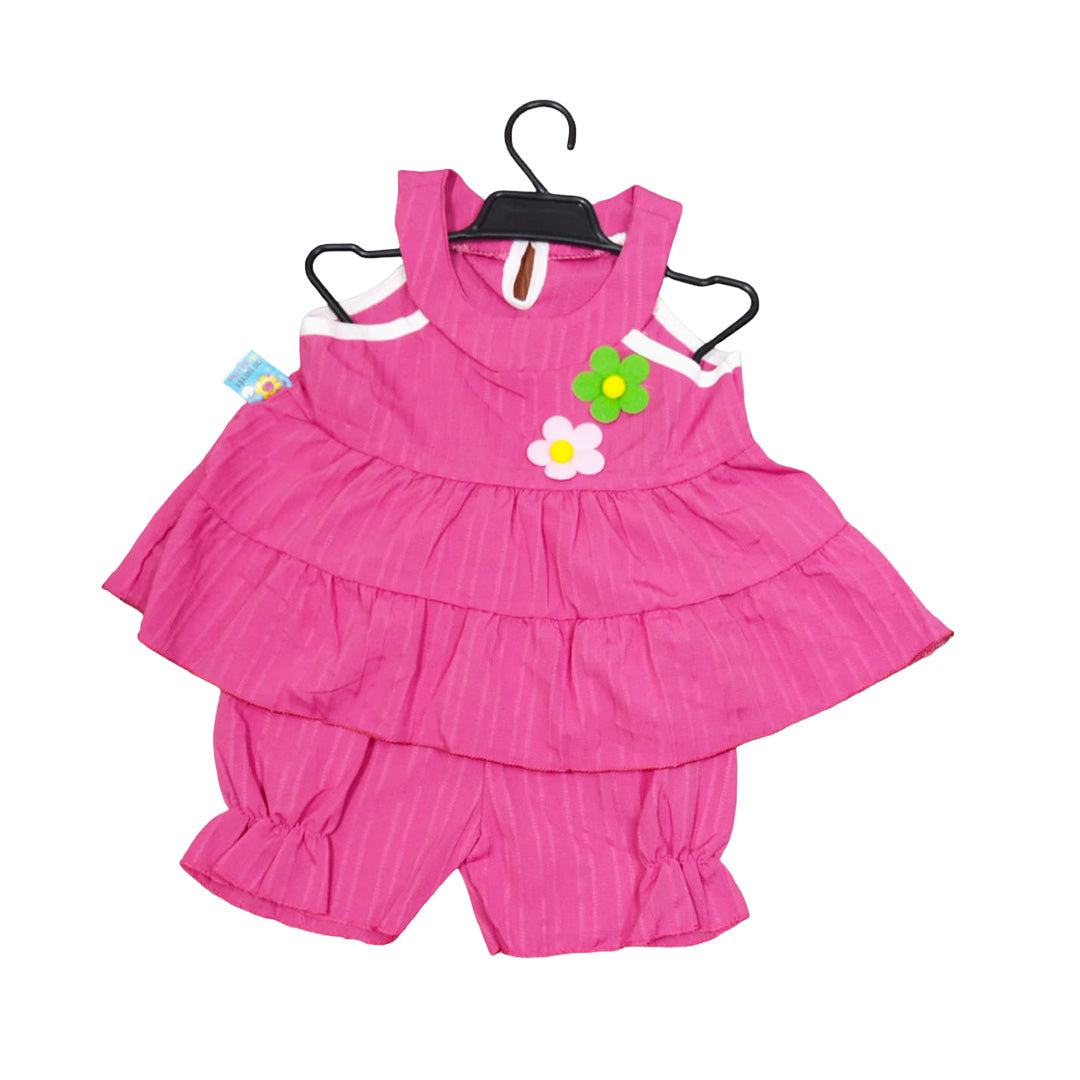 Pink Ruffled Baby Romper