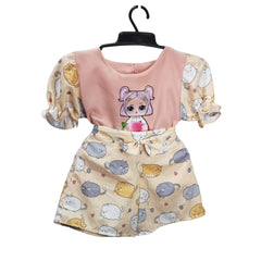 Adorable Cat-themed Baby Romper with Short Sleeves