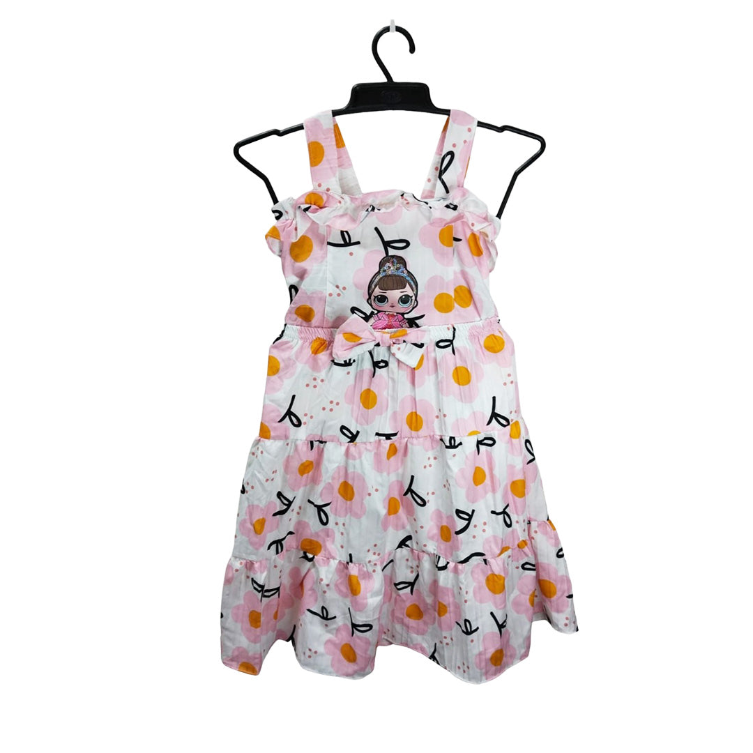 Pink & White Polka Dot Toddler Dress