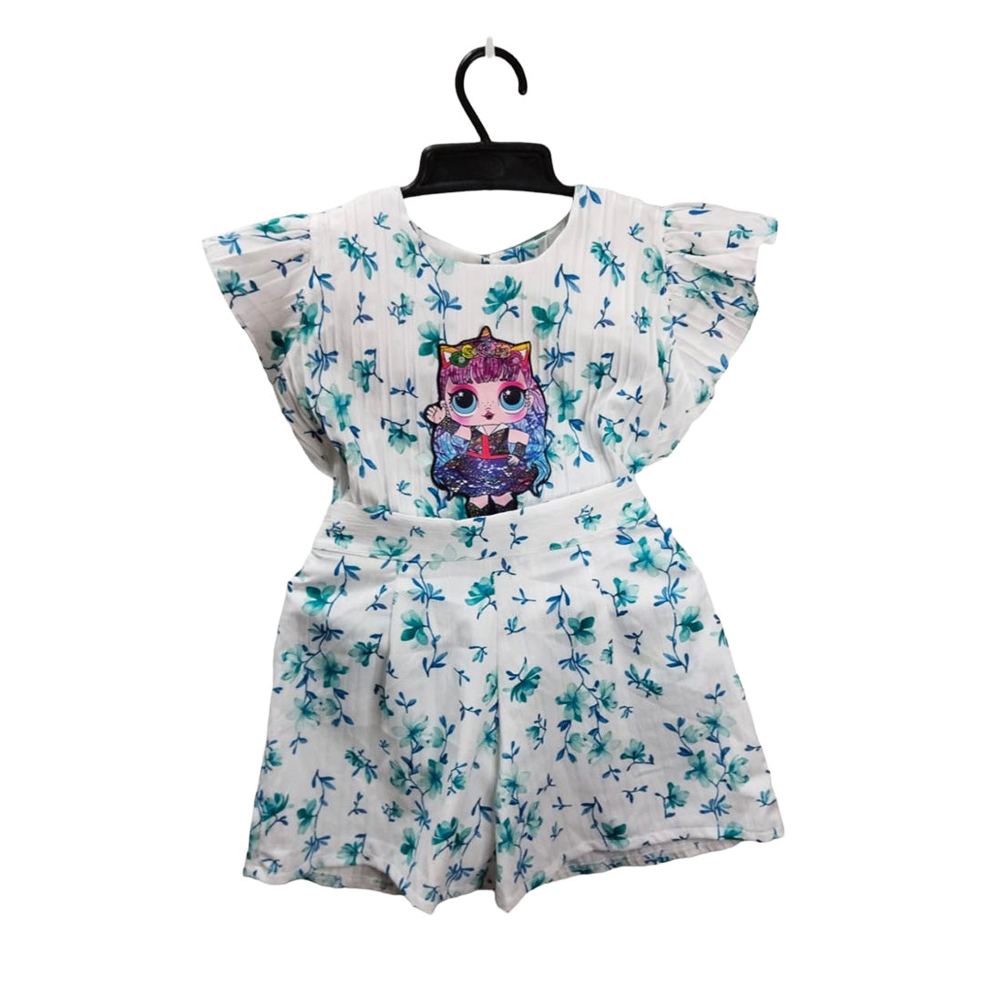 Vintage Floral Patterned Crop Top