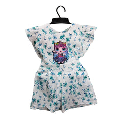 Vintage Floral Patterned Crop Top