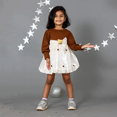 Brown Bow Dress - Adorable Toddler Girls' Formal Wear