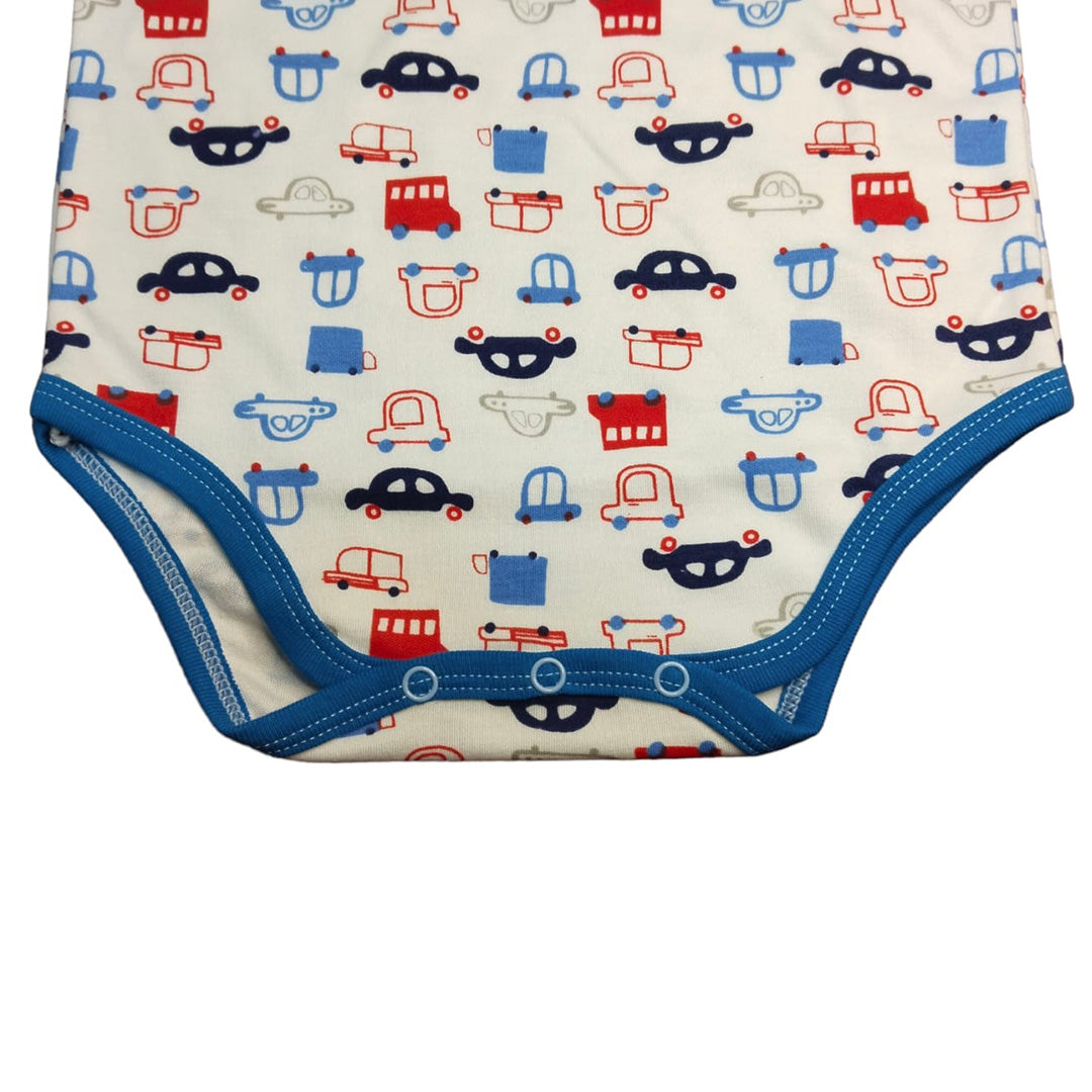 Baby Onesie with Fire Truck Pattern