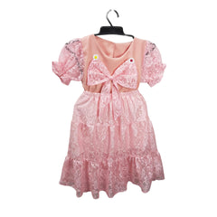 Pink Lace Baby Dress with Bow