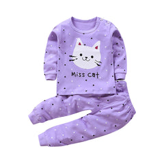 Adorable Cat Missy One-Piece Baby Romper with Polka Dot Pattern