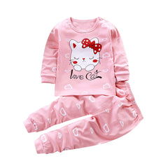 Pink Hello Kitty Pajamas with Valentine's Bow - Soft and Cozy Sleepwear for Babies