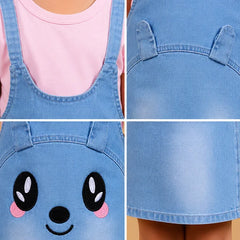 Cute Little Girls Denim Overalls with Paw Patrol Character