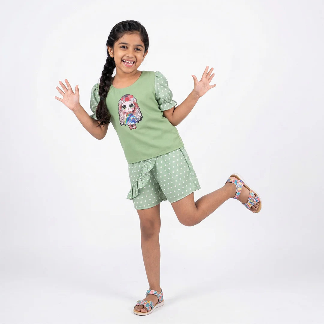 Girls' Fashionable T-Shirt with Unique Design