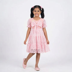 Pink Lace Baby Dress with Bow