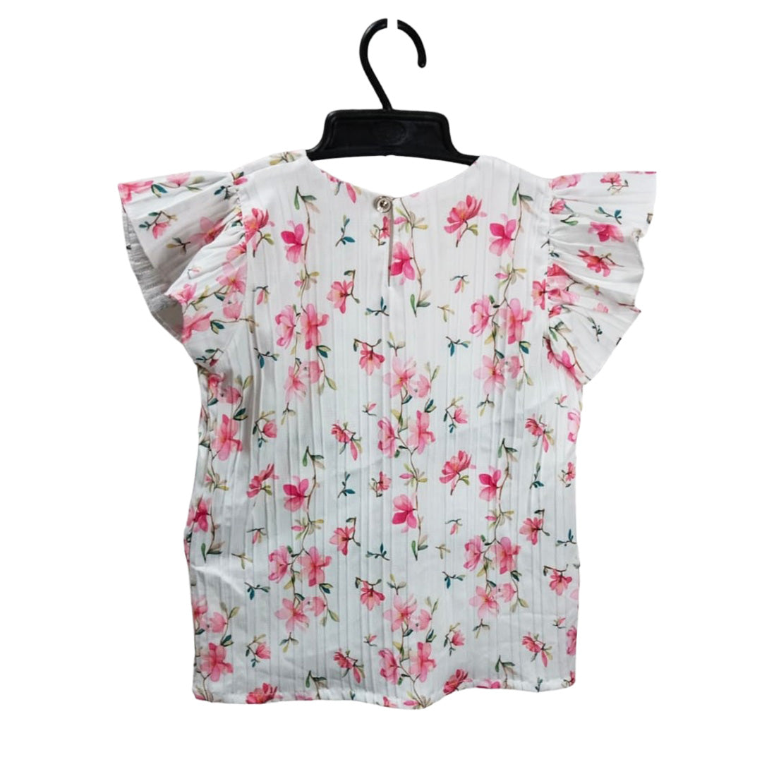 Floral Print Off-the-Shoulder Baby Doll Outfit