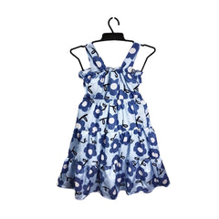 Floral Print Tank Dress with Hello Kitty Embroidery