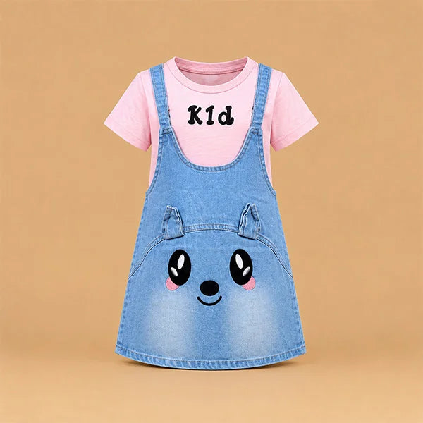 Cute Little Girls Denim Overalls with Paw Patrol Character
