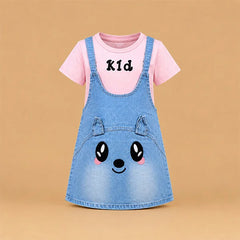 Cute Little Girls Denim Overalls with Paw Patrol Character