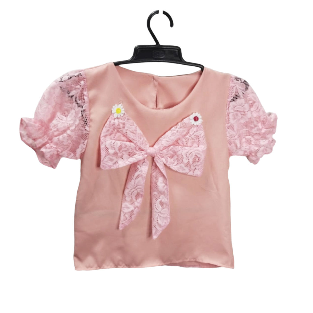 Pink Lace Baby Dress with Bow